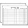 AmazingSpark Lined Whiteboard Blank Grid Aluminum Frame Dry Erase Board Reusable Wall Mounted Board for Scheduling, to Do Lists Weekly Planning Home Work (36 x 24 Inch,Horizontal Maintenance Tasks)