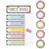 AmazingSpark Voice Level Pocket Chart for Room with 5 Pack LED Puck Lights 24"x 16" Voice Level Chart Set for Bulletin Board Room Management(Composition)