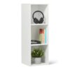 Amazon Basics 3-Cube Bookcase Compatible with Fabric Storage Cube Organizers, Sturdy, Easy to Assemble, White