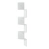 Amazon Basics 5-Tier Corner Shelf, Wall-Mounted, Floating Corner Bookshelf for Living Room, Bedroom, Bathroom, Home Office, 7.8"D x 48.5"W x 7.8"H, White