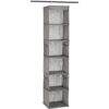 Amazon Basics 6-Tier Hanging Closet Shelf Organizer with Pockets, Clothes Storage for Sweaters and Clothing, 12" W x 9" L x 8.5" H, Grey