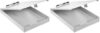 Amazon Basics Aluminum Storage Clipboard, Two-Tier, Standard Clip, 14" x 9", Silver (Pack of 2)