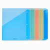 Amazon Basics Binder Organizer, Plastic Document Folders, File Jacket, 3-Hole Punch, 9.3 x 11.2 inches, Assorted Colors, 25-Pack