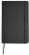 Amazon Basics Classic Lined Writing Notebook for Note Taking and Journaling, Hardcover with Elastic Closure, 240 Pages, 5" x 8.25", Black