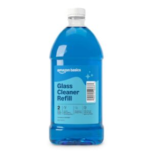 Amazon Basics Glass Cleaner Refill, Streak-Free, Cleans Windows and Mirrors with Sparkling Shine, Economical, 67.6 Fl Oz, 1-Pack