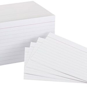 Amazon Basics Heavy Weight Ruled Index Cards for Studying and Note Taking, White, 3" x 5", 300 Count (Pack of 3)