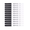 Amazon Basics Low Odor Ultra Fine Tip Dry Erase Whiteboard Markers for Teacher Supplies, Black, 12-Pack
