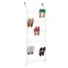 Amazon Basics Over the Door Metal Shoe Rack, 18 Pair Capacity, Space Efficient, Powder-Coated for Rust Resistance, White