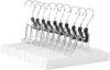 Amazon Basics Wooden Pants Hangers - White, (Pack of 60)