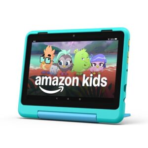 Amazon Fire HD 8 Kids Pro tablet (newest model), ages 6-12. Bright 8" HD screen, includes ad-free content, parental controls, 13-hr battery, slim case for older kids, 64GB, Hello Teal
