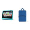 Amazon Fire HD8 Kids Pro Tablet Sleeve Bundle — Bundle includes Amazon Fire HD8 Kids Pro tablet, 64GB, Hello Teal & Denim Carrying Case