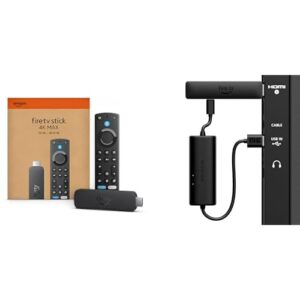 Amazon Fire TV Stick 4K Max Streaming Device with AI-Powered Fire TV Search, Wi-Fi 6E + All-New Made for Amazon USB Power Cable Bundle