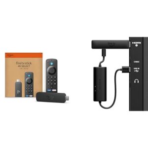 Amazon Fire TV Stick 4K Select Bundle with USB Power Cable - 4K Streaming, AI-Powered Search, Alexa+, Free & Live TV