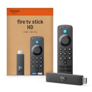 Amazon Fire TV Stick HD (newest model), free & live TV, Alexa Voice Remote, powered by the TV, effortless setup, find shows faster with Alexa+