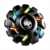 AMEIYUN Luminous Fingertip Gyro CNC Metallic Focus Toy EDC Bearing Fingertip Gyro for Kids & Adults Anti-Anxiety Helps Focusing Fidget Toys (Black,A)