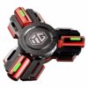 AMEIYUN Metal Finger Hand Spinner Toys with Luminous Light, Stress Anxiety ADHD Relief Figets Toy, Spinner Absorb Solar Light Then Release in Dark Fidget Spinner (Red,A)