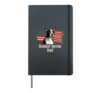 American Flag Boston Terrier Dad Hardcover Journal, Black