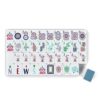American Mahjong Tile Game Set - 160 Thick 4-Layer Engraved Acrylic Tiles, Complete Set with Blue Printed Carrying Bag & Dice, Portable Family Tile Game for Travel & Game Night