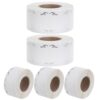 Amosfun 5 Rolls Writable Blank Sticker Labels Roll 2x1 Inch White Paper Self-Adhesive Strong Adhesion Removable Easy Peel for Organization and School Supplies Use
