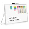 AMUSIGHT Double-Sided Magnetic White Board with Stand, 18" x 14"