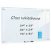 AMUSIGHT Tempered Glass Whiteboard 24" x 18" Magnetic Glass Dry Erase Board