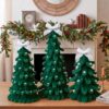 Amyhill Pipe Cleaner Christmas Trees Set of 3 Mini Tabletop Decor, 3 Size