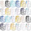 Amylove 24 Pcs Clear Backpack bulk for Stadium Events Heavy Duty PVC Transparent Bookbag for College Workplace Security (17 Inches,Multicolor)
