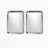 AMYNEIL9.4"x7.3"x1" Stainless Steel Baking Sheet,Non-Toxic,2-Pack,Dishwasher Safe