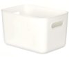 Amyup Set Of 6 Plastic Storage Bins,10×7×6 inch Versatile Kitchen Pantry Organization and Storage,for Plastic Storage Container Under Bed,Under Sink Bathroom Organizer (White, 6XS)