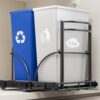 ANASTA Dual Pull Out Trash Can Under Cabinet Rack-No Can Included 2026