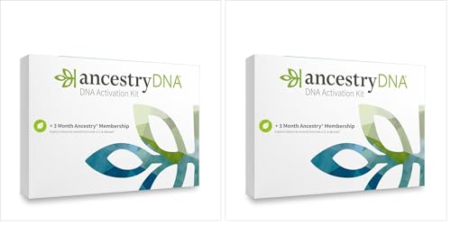AncestryDNA Genetic Test Kit + 3-Month Ancestry World Explorer Membership: Personalized Genetic Results, DNA Ethnicity Test, Family History, Complete DNA Test, 3600+ Regions and Journeys (Pack of 2)