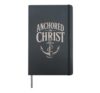 Anchored in Christ Christian Faith Anchor Design Hardcover Journal, Black