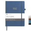 &And Per Se 2027 Planner, 15-Month Monthly, Weekly, Daily & Hourly Planner Oct 2026–Dec 2027, B5 Hardcover Faux Leather, 7.5" x 10" (Dark Blue)