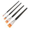 ANDRESLAD 4pcs Artist Comb Brush Set for Acrylic and Watercolor Painting, Serrated Wood and Plastic Paintbrushes Suitable for Textured Strokes and Details, Multi-Functional Painting Texture