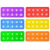 Anemeeoke 1-20 Ten Frame Pop Board, 6PACK Fidgets for Classroom, Quiet Sensory Toys Bubble Poppers, Pop for Counting Math, Focus Tools for Kids, Montessori Educational Toy Gift for Kindergarten