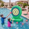 Anglechic 15 Pcs Kids Inflatable Golf Pool Toys Floating Water Chipping Sticky Balls Swimming Pool Float Game for Summer Birthday Party Sport Gift Backyard Outdoor Family Game