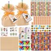 ANGOLIO Halloween Treat Bags Party Favor, 255Pcs Witch Broom Stationery Set