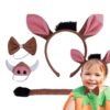 Animal Costume Kids Halloween Animal Ears Headband Tail Nose Bowtie