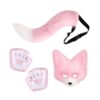 Animal Dress Up Masque Costume Prop with Tail and Animal Paw Gloves