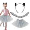 Animal Ears for Kids Lemur Costume Headwear Props with Tail
