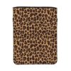 Animal Leopard Print Book Sleeve with Zipper Front Pocket for Hardcover