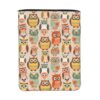 Animal Owl Book Sleeve with Zipper Front Pocket for Hardcover