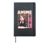 Anime Girl Otaku Kawaii Japan Manga Lover Japanese Animation Hardcover Journal, Black