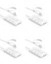 Anker Power Strip with 300J Surge Protector, Flat Plug Extension Cord with Multiple Outlets, 6 AC, 2 USB A & 2 USB C Ports for 20W, 5ft Outlet Extender, Dorm Room Essentials, Home Office (Pack of 4)