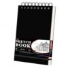 Ankkol Spiral Sketchbook 5x7, Small Sketch Book Hard Cover -100 Sheets, 68lb/100gsm Mini Drawing Pad Paper, Lay-Flat Mini Travel Sketchbook & Stocking Stuffer for Artist and Sketching Supplies.