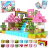 Annexfun Magnetic Blocks - 100PCS Building Blocks Unicorn Cubes - Toys for Montessori Toddler Christmas Birthday Gifts - STEM Sensory Toys for 3 4 9 10 Year Old Girl