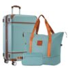 AnoYishev 3 Piece Hardshell Luggage Sets Luggage Set, Lightweight Carry On Luggage with TSA Lock and Smooth Spinner Wheels, Duffel Bag and Toiletry Bag for Weekend Trips and Vacations，Green 28''