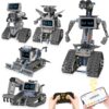 Ansnibe Robot Building Kit with APP/Remote Control STEM Gifts for Boys Age 8-16,Technic Coding Robotic Toys for Kids Birthday, Buildable 5in1 Models with 352+ Pieces