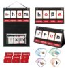 ANSTROUT CVC Word Builder Desktop Pocket Chart with 107 Phonics Flash Cards, Kids Word Builder Games for Learn to Read CVC CVCC CCVC Words, Phonics Learning Tool for Preschool Kindergarten Classroom.