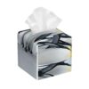 Antarctica Group Penguins Coming Back Sea Beach Square Leather Tissue Holder Cover